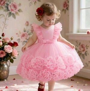 Pink Ruffled Toddler Dress